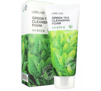 Пенка для умывания LEBELAGE с экстрактом зеленого чая, GREEN TEA CLEANSING FOAM, 100мл.
