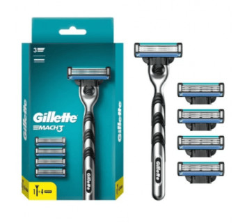 Кассеты Gillette Mach 3 5шт.+ станок