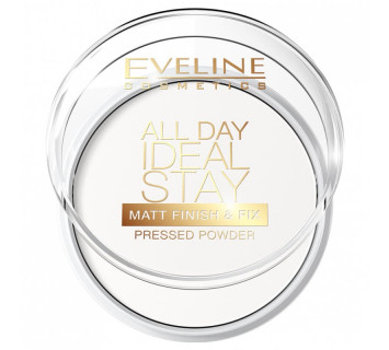 Пудра для лица Eveline All Day Ideal Stay тон 60 white матирующе-укрепл. 12гр.