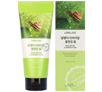 Пенка для умывания LEBELAGE SNAIL CLEANSING FOAM с муцином улитки 100мл.
