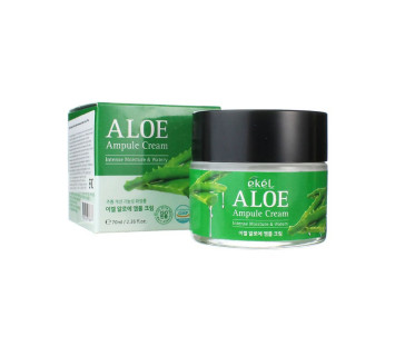 Крем для лица Ekel Ампульный Aloe Ampule Cream с экстрактом алоэ 70мл.