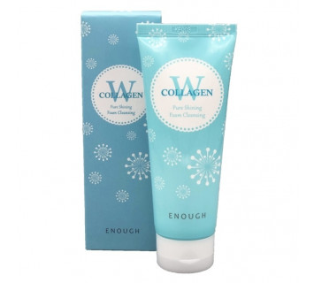 Пенка для умывания Enough W Collagen Pure Shining foam cleansing с коллагеном 100мл.