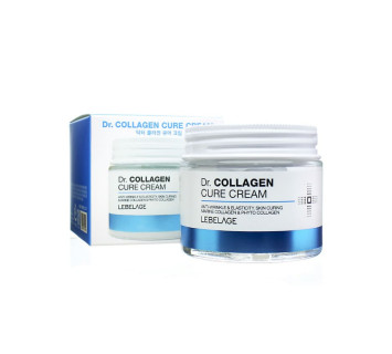Крем для лица Lebelage Dr. Collagen Cure Cream с Коллагеном придающий эластичность 70мл.