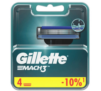 Кассеты Gillette Mach 3 4шт.