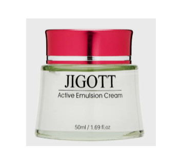 Крем-эмульсия для лица Jigott Active Emulsion Cream Интенсивно увлажняющий с гиалур. кислотой 50мл.