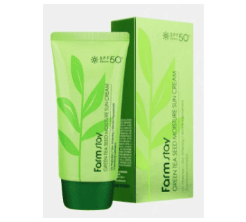 Крем для лица солнцезащитный Farmstay Green Tea с зеленым чаем spf50+ PA+++ 70мл.