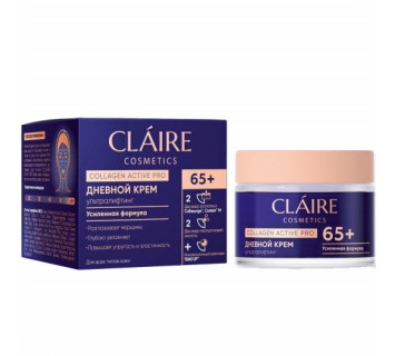 Крем для лица Dilis Claire Cosmetics Collagen Active Pro 65+ дневной 50мл.