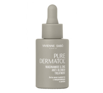 Анти-акне сыворотка Vivienne Sabo Pure Dermatol' с ниацинамидом и цинком 30мл.