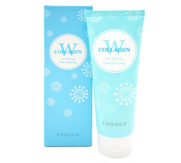 Пенка для умывания Enough W Collagen Pure Shining foam cleansing с коллагеном 100мл. Марка