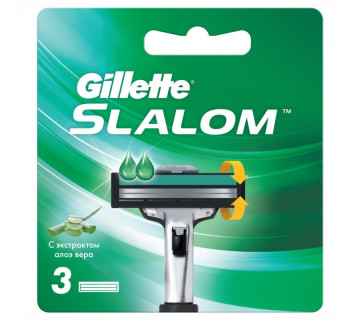 Кассеты Gillette Slalom со смазочной полоской 3шт.